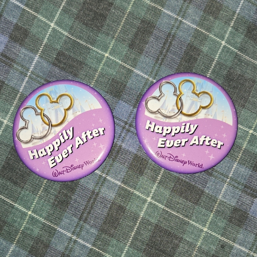 Disney Happily Ever After Buttons - Purple and Gold